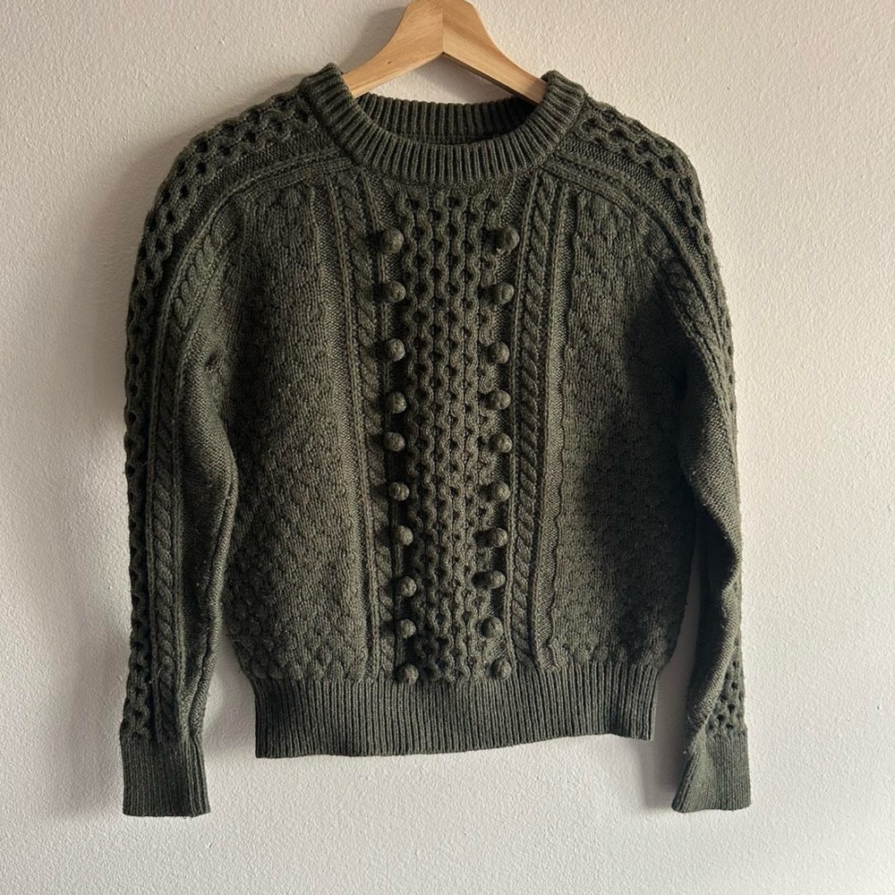 J. Crew Olive Green Knit Sweater